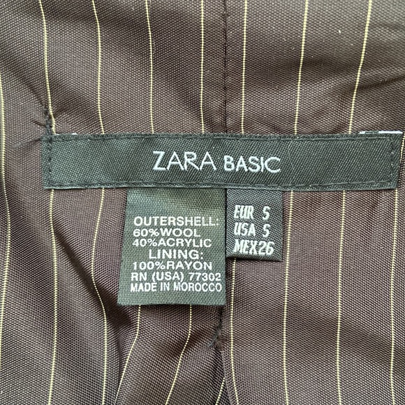 Zara - Collared Wool Jacket with Belt/Tie - Picture 4 of 5